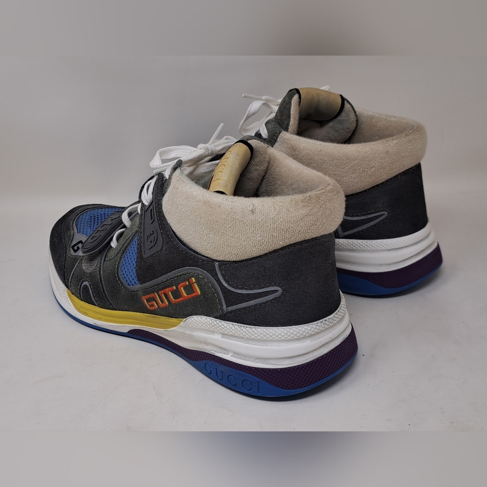 Gucci Men's Ultraspace Mid Top Sneakers Shoes Lace Up Velcro Strap Size 9 US - Picture 14 of 16
